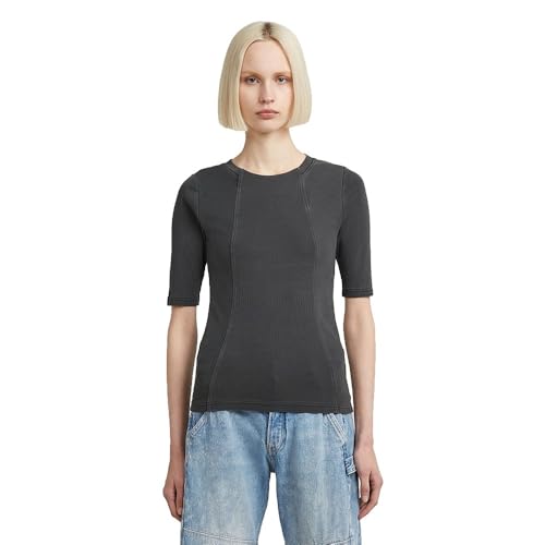 G-STAR Washed a Line Slim Rib R T 1 SL Wmn, Nero (Dk Black... - Garden & Outdoor en promo à 9.07€