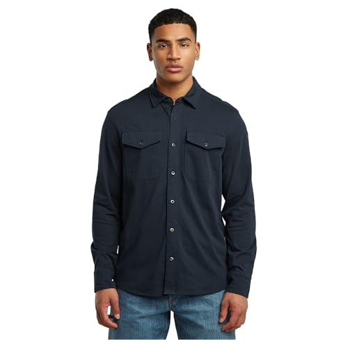 G-STAR Camiseta de Punto Azul Marino, Azul (Salute... - Amazon Espagne à 32.25€