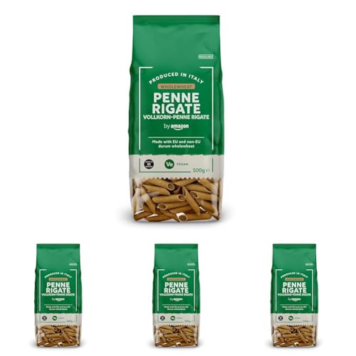 by Amazon Penne Rigate Au Blé Complet, 500g (Lot de 4) - Épicerie en promo à 3.68€