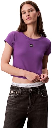 Calvin Klein Camiseta de Manga Corta Mujer Woven Rib Baby... - Bébé & Puériculture Amazon Espagne à 11.64€