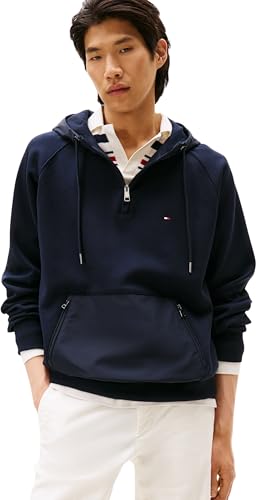 Tommy Hilfiger Sudadera con Cremallera Hombre Mix Media 1/4... - Amazon Espagne à 65.11€