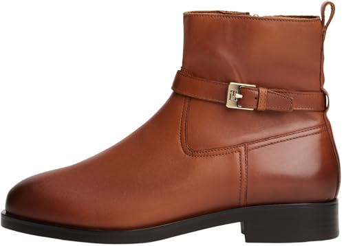 Tommy Hilfiger Botines Mujer Buckle Riding de piel, Marrón... - Mode & Vêtements Amazon Espagne à 79.00€