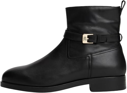 Tommy Hilfiger Botines Mujer Buckle Riding de piel, Negro... - Mode & Vêtements en promo à 79.00€