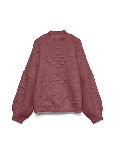 VERO MODA Vmkaia LS Maglione con Collo Alto, Marrone Rosa, L - Amazon Italy à 10.42€