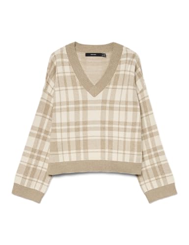 VERO MODA Vmgold Art LS V-Neck Jersey, Silver Mink, L - Amazon Espagne à 9.79€