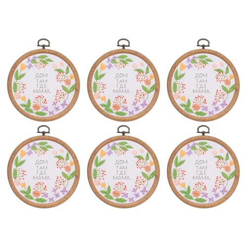 PATIKIL 6 Stück 4,2" Stickrahmen Rahmen Imitiertes Holz... - Maison & Cuisine Amazon Allemagne à 13.09€