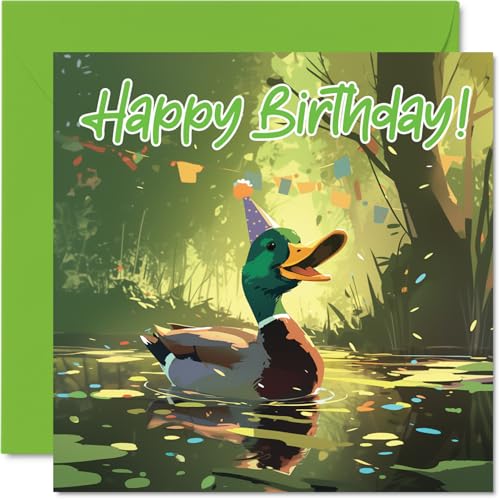 Duck Birthday Cards - Woodland Forest Party - Happy... - Auto & Moto en promo à 2.12€