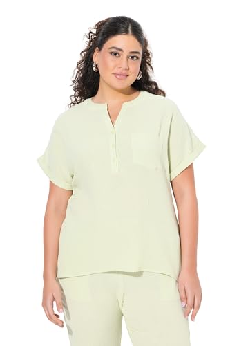 Ulla Popken Blusa de Muselina, Oversize, Cuello de túnica... - Amazon Espagne à 13.55€