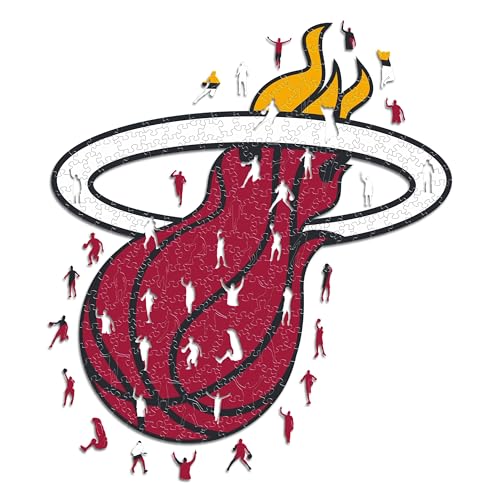 Iconic Puzzles - Miami Heat, Logo, Puzzle de Madera con... - Jouets & Jeux en promo à 22.07€