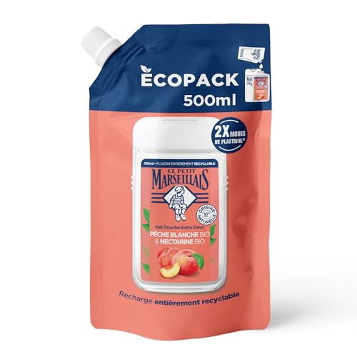 Le Petit Marseillais | Recharge Gel Douche Extra Doux Pêche... - Beauté & Parfums en promo à 1.95€