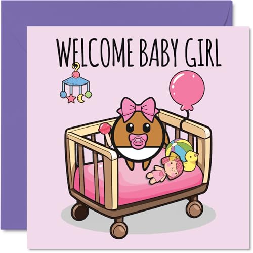 New Baby Girl Card - Welcome Baby Girl - Congratulations... - Baby & Nursery Amazon UK à 2.01€