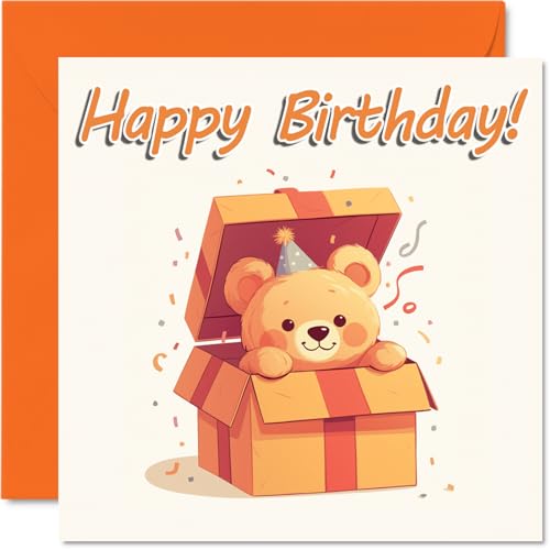 Teddy Bear Birthday Cards - Animal Gifts - Happy Birthday... - Jouets & Jeux en promo à 2.23€