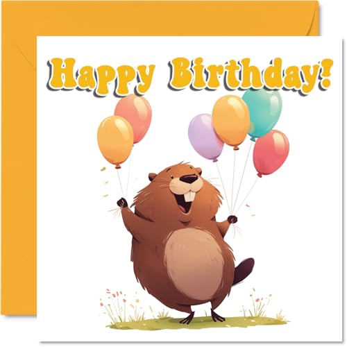 Beaver Birthday Cards - Balloon Animals - Happy Birthday... - Sports & Fitness Amazon Royaume-Uni à 1.98€