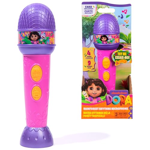 Dora - Mikrofon mit Funktionen des Regenwaldes – Mikromusik... - Jouets & Jeux en promo à 5.05€