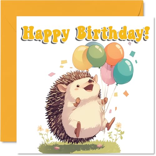 Hedgehog Birthday Cards - Balloon Animals - Happy Birthday... - Sports & Fitness Amazon UK à 2.12€
