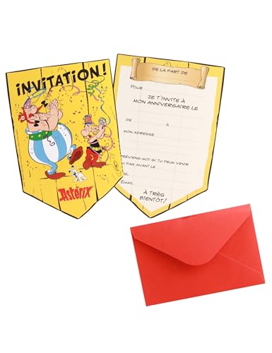 8 Cartes d'invitation Astérix - Multicolore - Auto & Moto Amazon France à 3.49€