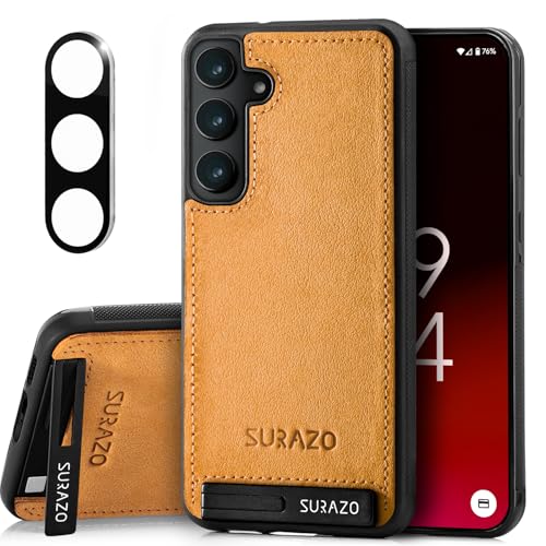SURAZO Leather Case for Samsung Galaxy S25 Case with Camera... - High-Tech & Électronique Amazon Royaume-Uni à 13.59€