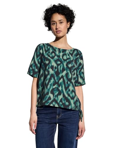Street One Blusa de Mujer con Estampado, Verde Oscuro, 46 - Mode & Vêtements en promo à 13.70€
