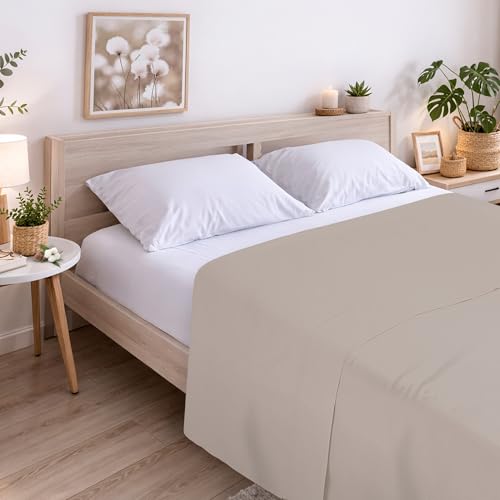 ECOMMERC3 | Top Sheet Bed 200 100% Soft Cotton, Breathable... - Home & Kitchen Amazon UK à 17.46€