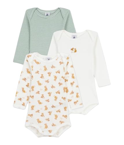 Petit Bateau Lot de bodies manches longues en coton imprimé... en promo à 13,07€ (-48%) sur Amazon FR