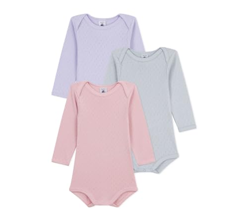 Petit Bateau Lot de bodies manches longues en coton ajouré... en promo à 13,59€ (-46%) sur Amazon FR