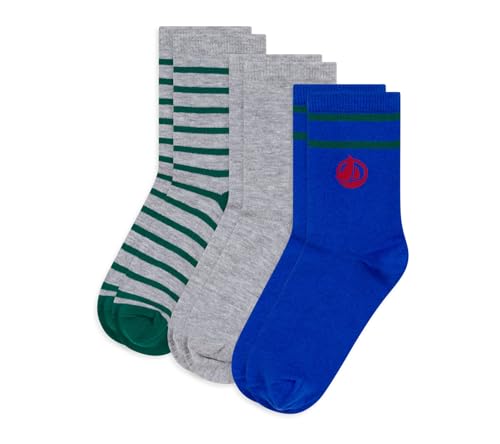 Petit Bateau 3 paia di calze bambino a righe in cotone... - Bébé & Puériculture Amazon Italie à 8.45€