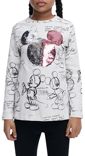 Desigual TS_Mickey Sequins, 1000 Blanco, 3/4 - Mode & Vêtements Amazon Espagne à 17.97€