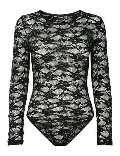 PIECES Pcrillo Flower Lace Ls Bodystocking - High-Tech & Électronique Amazon Allemagne à 16.74€