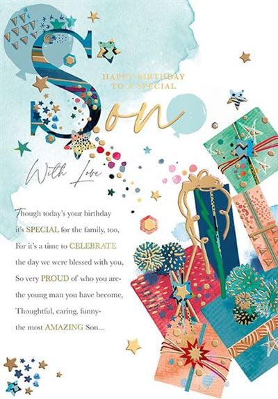 Words and Wishes Birthday Card for Son, Special Design with... - Auto & Moto Amazon Royaume-Uni à 1.99€