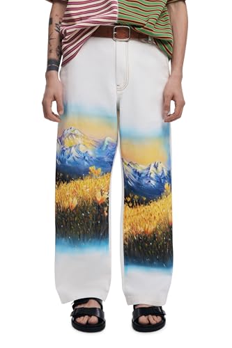 Desigual Pant_Painted, 1000 White, 38 - Home & Kitchen Amazon Germany à 28.40€