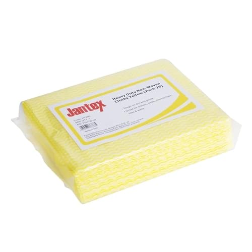 Jantex Heavy Duty Non-Woven Cloths Yellow (Pack 25) - Auto & Moto en promo à 1.19€