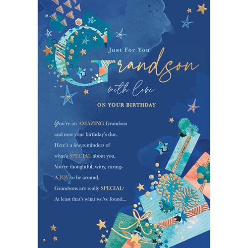 Words 'n' Wishes Traditional Grandson Birthday Card... - Auto & Moto Amazon Royaume-Uni à 1.99€
