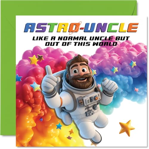 Uncle Birthday Card - Astro-Uncle - Happy Birthday Card for... - Auto & Moto en promo à 2.35€