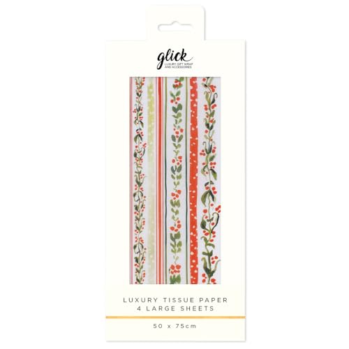 Glick Christmas Tissue Paper for Gift Wrapping, Linear... - Maison & Cuisine Amazon Royaume-Uni à 2.33€