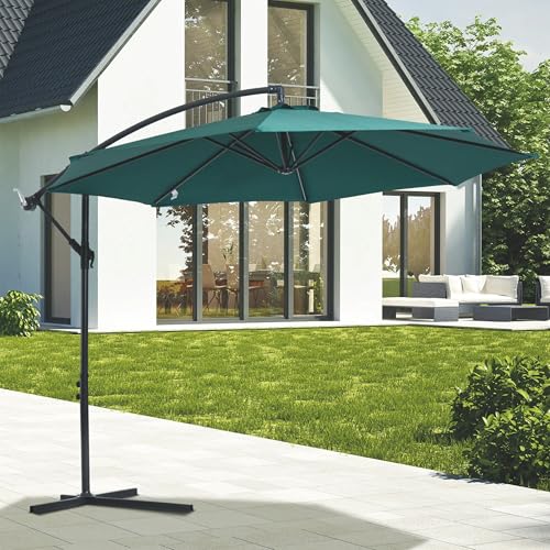 Ombrellone lampara da Giardino Verde 3x3 m, in Acciaio al... - Maison & Cuisine en promo à 58.81€
