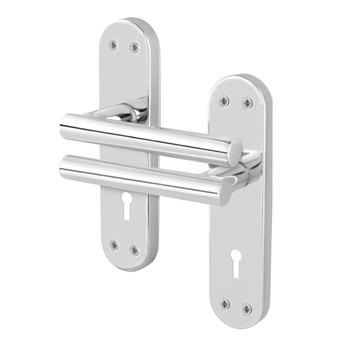 EAI Chrome Door Handles for Key Lock | 1 Pair of Polished... - Maison & Cuisine Amazon Royaume-Uni à 1.50€