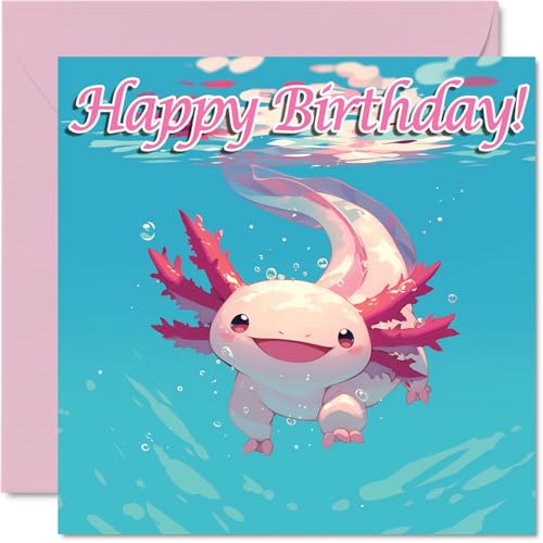 Axolotl Birthday Cards - Swim - Happy Birthday Card for Son... - Sports & Fitness Amazon Royaume-Uni à 2.51€