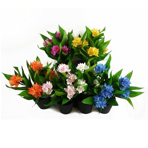 Leaf Artificial Freesia Flowering Houseplant Potted Plants... - Jardin & Extérieur Amazon Royaume-Uni à 21.99€
