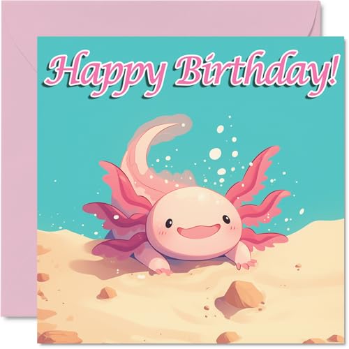 Axolotl Birthday Cards - Sand - Happy Birthday Card for Son... - Auto & Moto Amazon Royaume-Uni à 2.36€