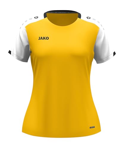 JAKO Camiseta para Mujer Dynamic, Amarillo/Blanco/Negro, XL - Bon plan à 14.51€