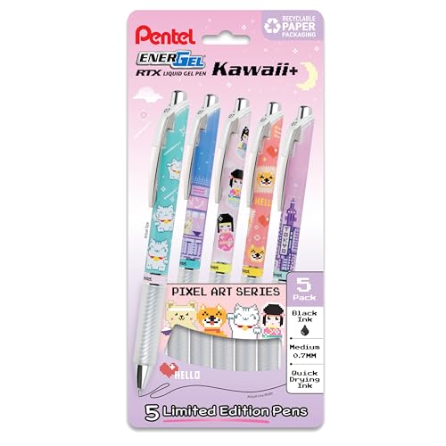 Pentel EnerGel RTX - Bolígrafo de gel líquido, diseños... - Fournitures Bureau Amazon Espagne à 23.86€