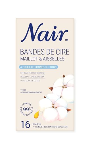 Nair Bandes de Cire Maillot & Aisselles, à l'huile de... - Sports & Fitness Amazon France à 3.52€