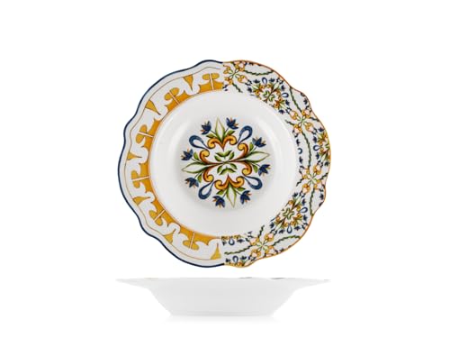 H&H – Set de 6 Assiettes Creuses en Fine New Bone China, Ø... - Maison & Cuisine Amazon France à 43.33€