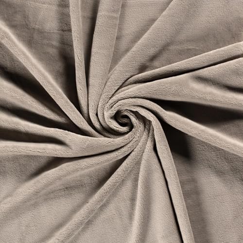 Double Sided Coral Cuddle Fleece Fabric Material Sand 1MTR - Deal du jour à 4.66€