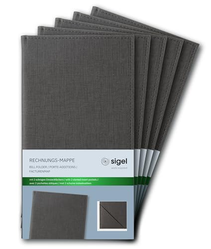 SIGEL RM101/5 Rechnungsmappe, anthrazit mit edler... - Amazon Allemagne à 21.98€