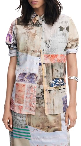 DESIGUAL CAMICIA MANICHE LUNGHE DONNA BEIGE en promo à 36,13€ (-55%) sur Amazon FR