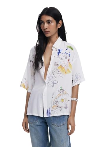Desigual CAM_Cray, 1000 White, S - Mode & Vêtements Amazon France à 39.97€