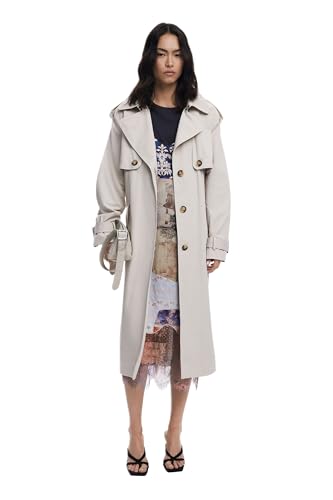 Desigual TRENCH_PLEATED, 6008 BEIGE, L - Amazon Allemagne à 76.65€