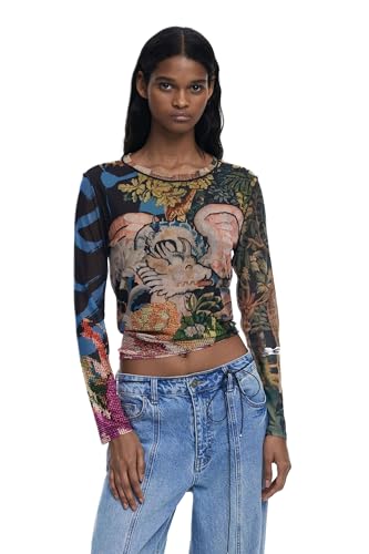 Desigual TS_Dragon_Lacroix, 5028 Azul Plomo, M - Mode & Vêtements Amazon France à 29.98€