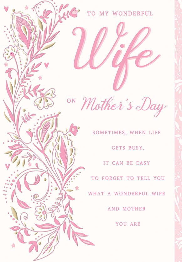 Regal Publishing Mother's Day Card, To My Wonderful Wife... - Auto & Moto Amazon Royaume-Uni à 2.16€